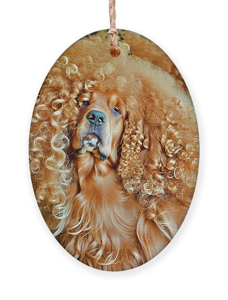Dog Ornament featuring the mixed media She Knows Her Way by Lynda Lehmann