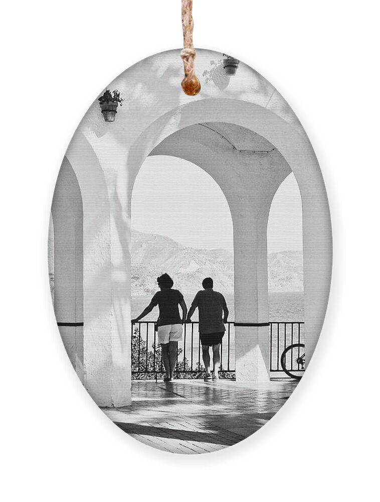 Silhouette Ornament featuring the photograph Silhouette of Couple by Naomi Maya
