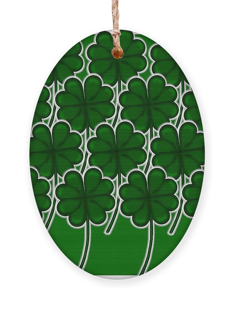 Shamrock Ornament featuring the photograph Simple Shamrock Pattern for Saint Patricks Day by Colleen Cornelius