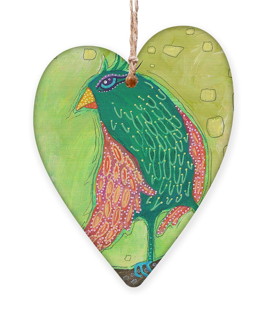 Bird Painting Ornament featuring the painting Singing Sweet Songs by Tanielle Childers