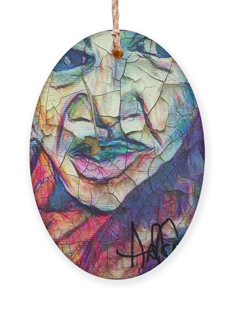  Ornament featuring the mixed media Sista Mama by Angie ONeal