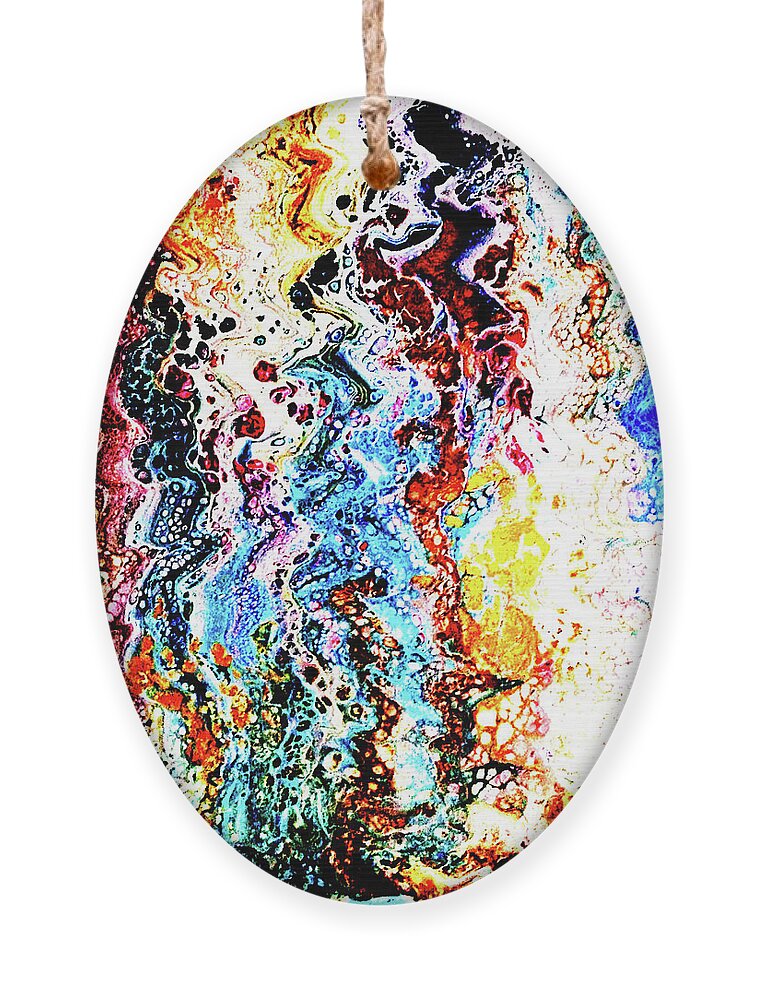 Colors Ornament featuring the painting Sizzle by Anna Adams
