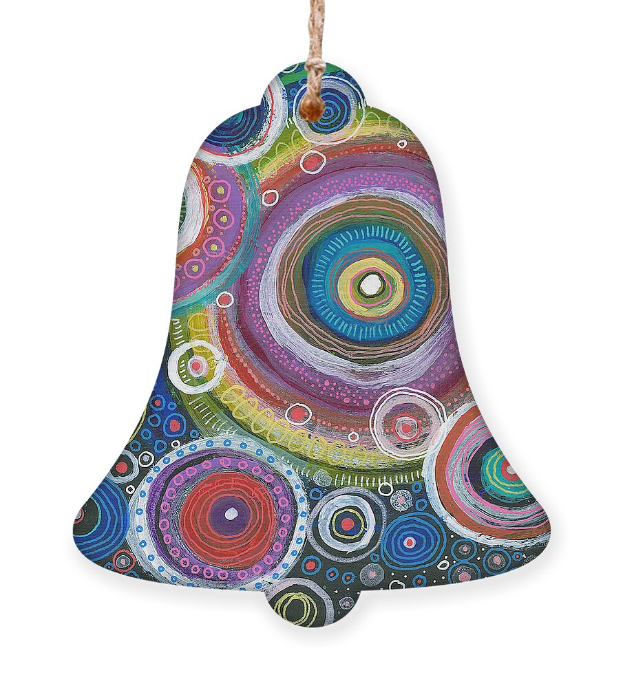 Skipping Stones Ornament featuring the painting Skipping Stones by Tanielle Childers