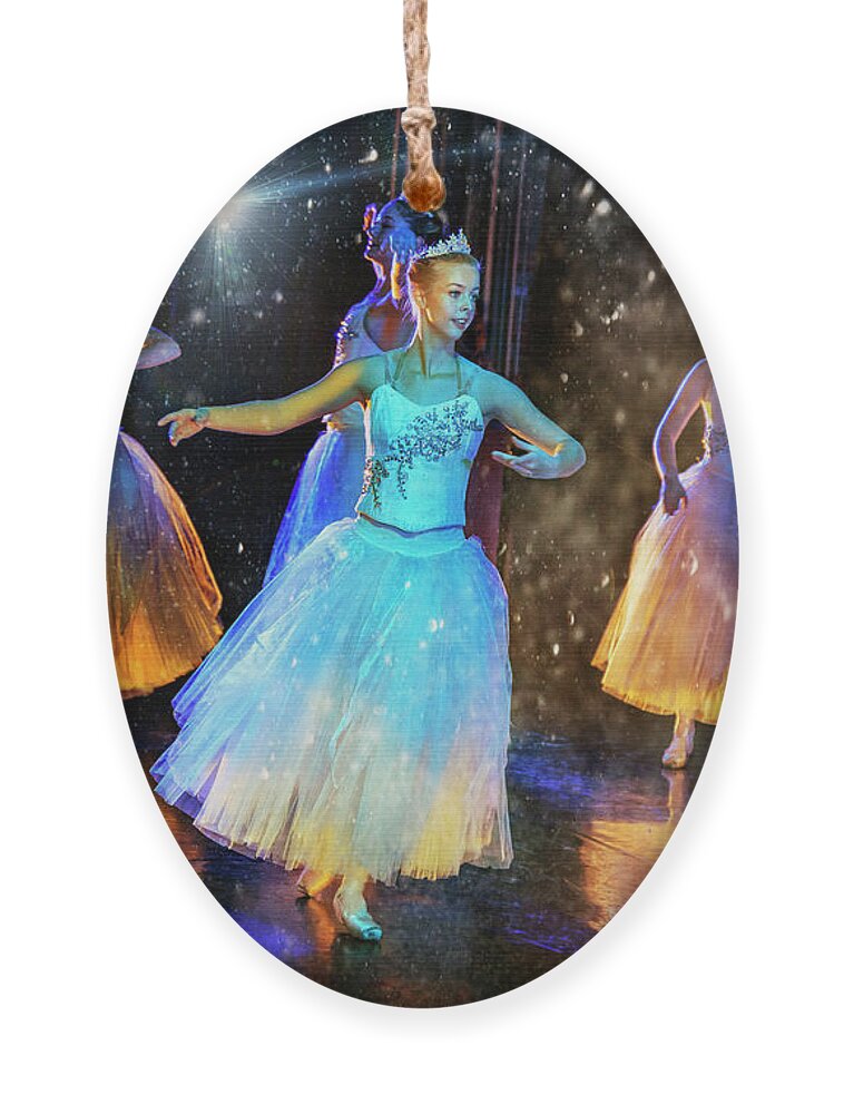 Ballerina Ornament featuring the photograph Snow Dance No. 1 by Craig J Satterlee