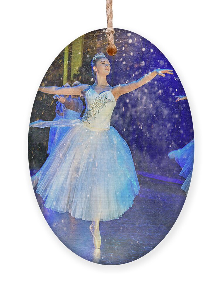 Ballerina Ornament featuring the photograph Snow Dance No. 2 by Craig J Satterlee