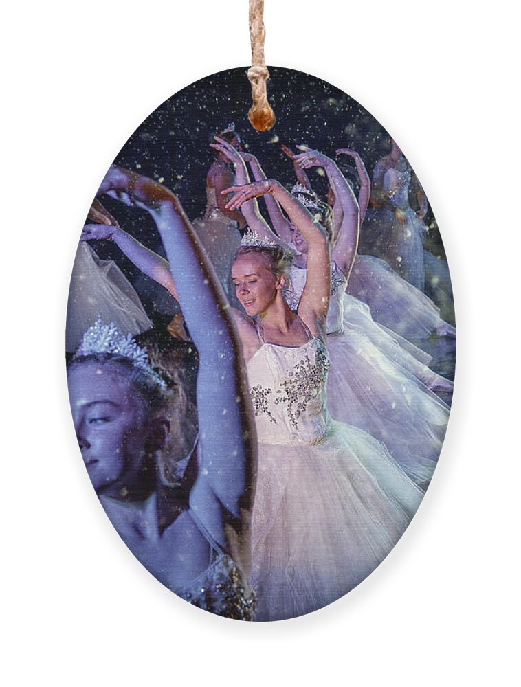 Ballerina Ornament featuring the photograph Snow Dance No. 3 by Craig J Satterlee
