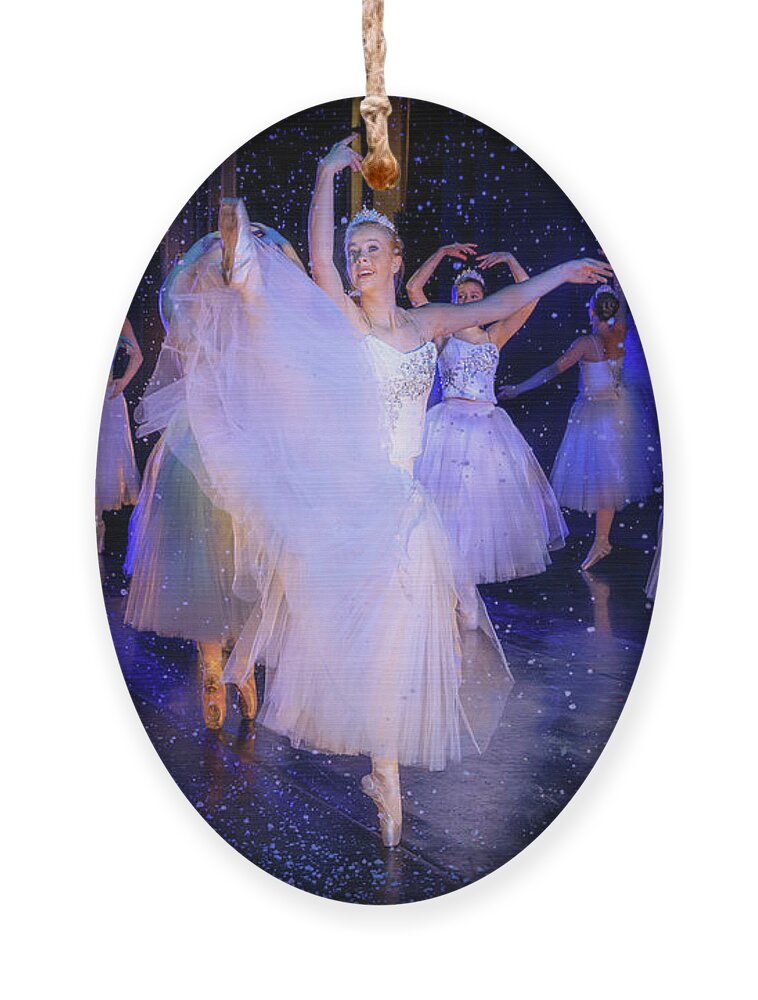 Ballerina Ornament featuring the photograph Snow Dance No. 5 by Craig J Satterlee