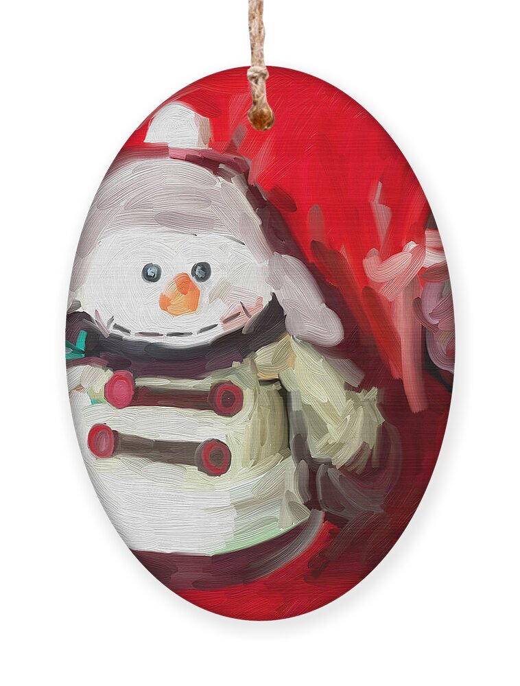 Snowman Ornament Christmas Doll Ornament featuring the digital art Snowman Ornament Christmas Doll by Patricia Awapara