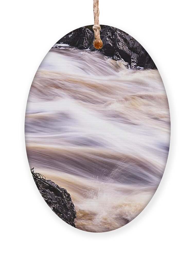 Photography Ornament featuring the photograph Soft Water and Hard Rocks by Larry Ricker