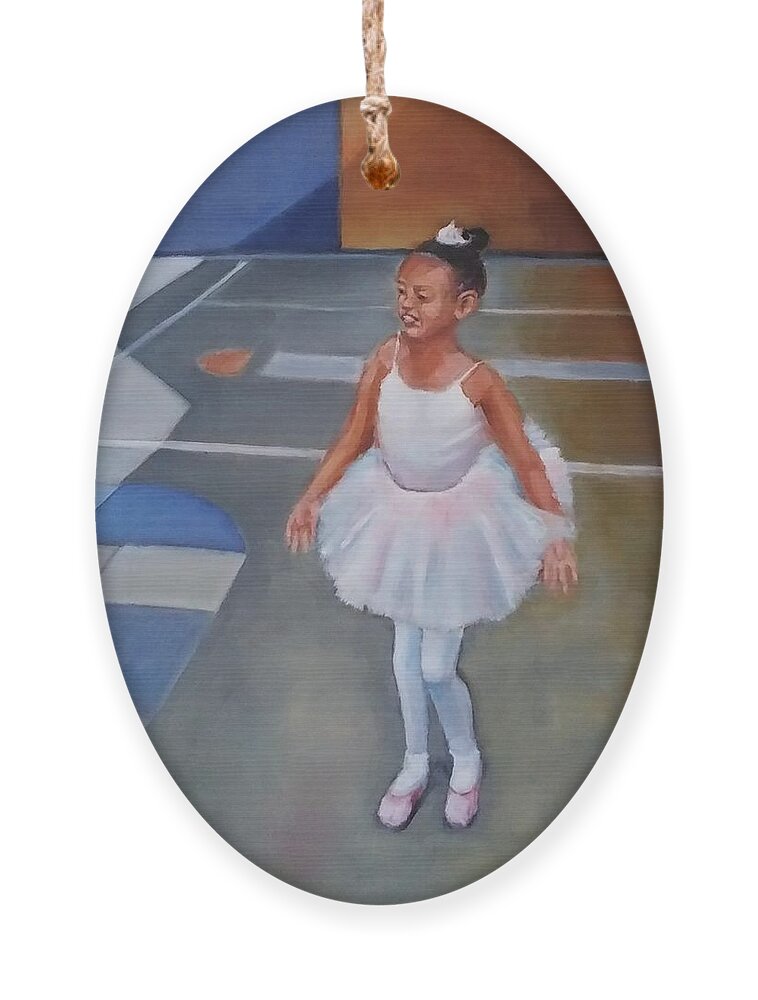 Ballerina Ornament featuring the painting Someone's Princess by Jean Cormier