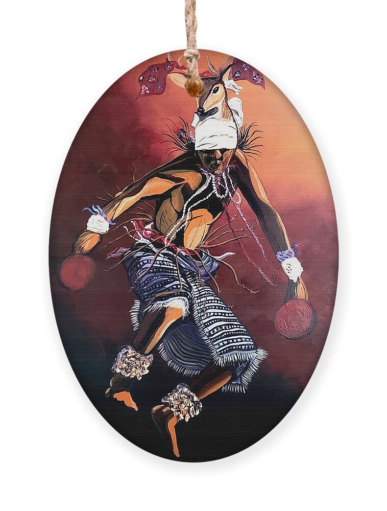 Yaki Ornament featuring the painting Sonoran Son VI by Emanuel Alvarez Valencia