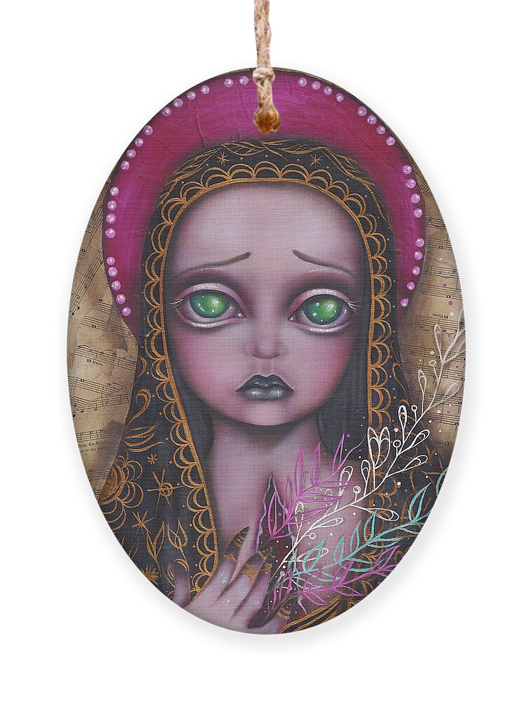 Sorrow Ornament featuring the painting Sorrow by Abril Andrade