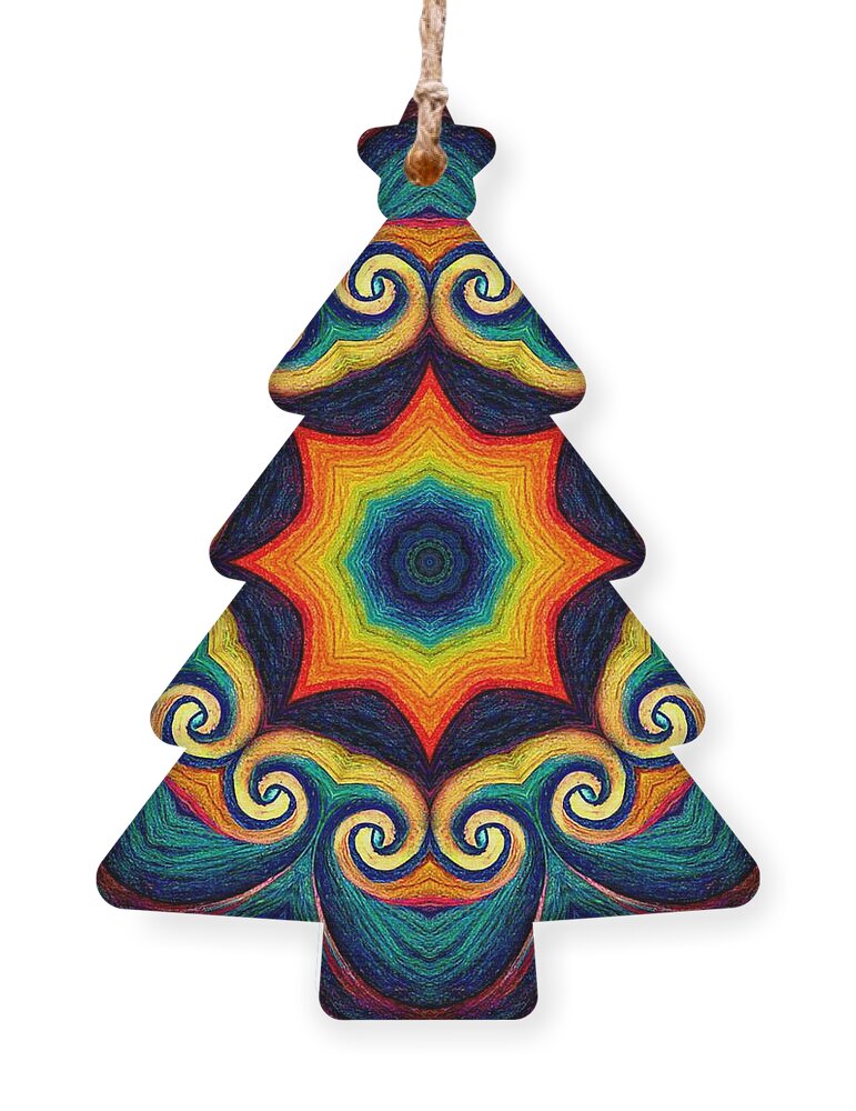 Mandala Ornament featuring the digital art Soul Mandala by Beth Venner