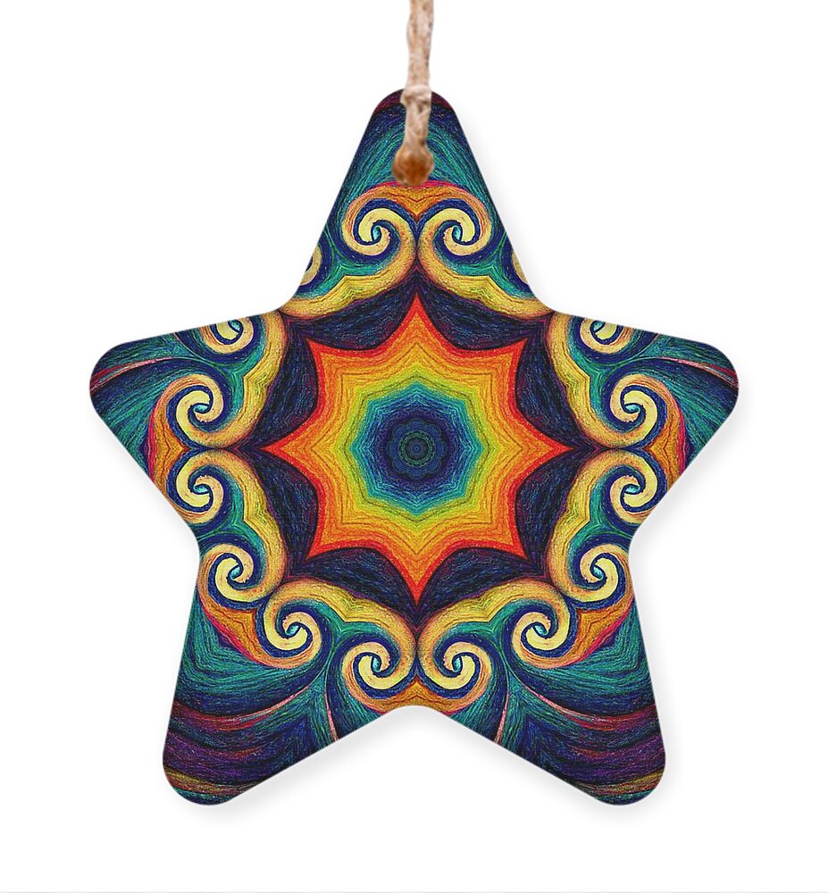 Mandala Ornament featuring the digital art Soul Mandala by Beth Sawickie
