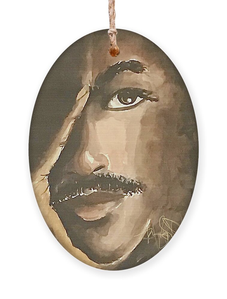  Ornament featuring the painting Soul of a Man by Angie ONeal