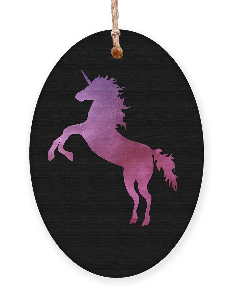 Unicorn Ornament featuring the digital art Space Unicorn by Sambel Pedes