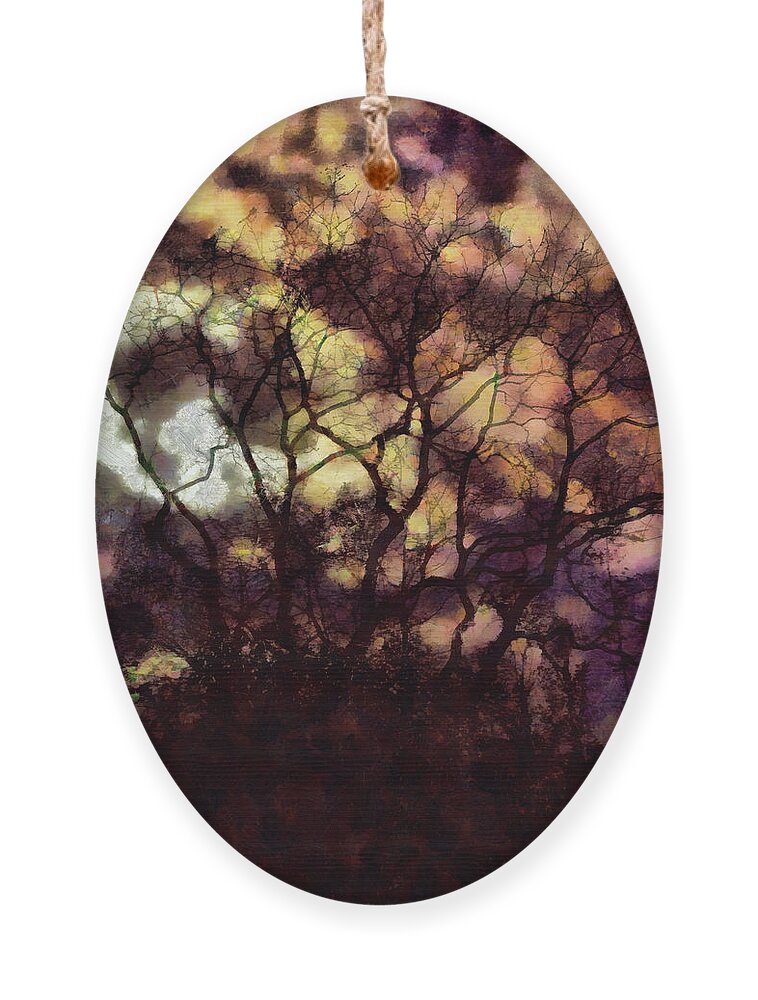Tree Ornament featuring the mixed media Spectral Tree by Christopher Reed