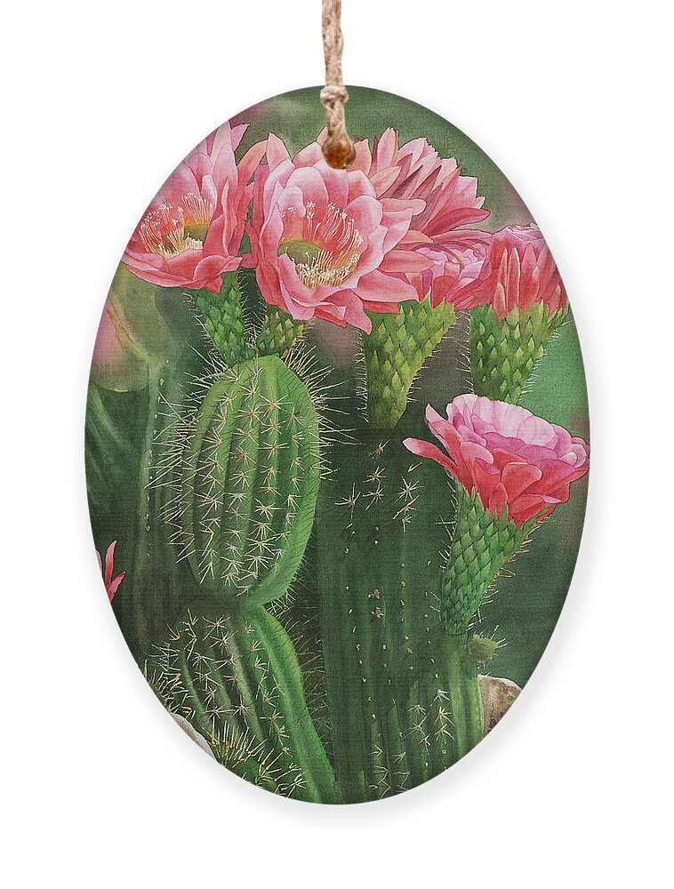 Flower Ornament featuring the painting Spiky Beauty by Espero Art