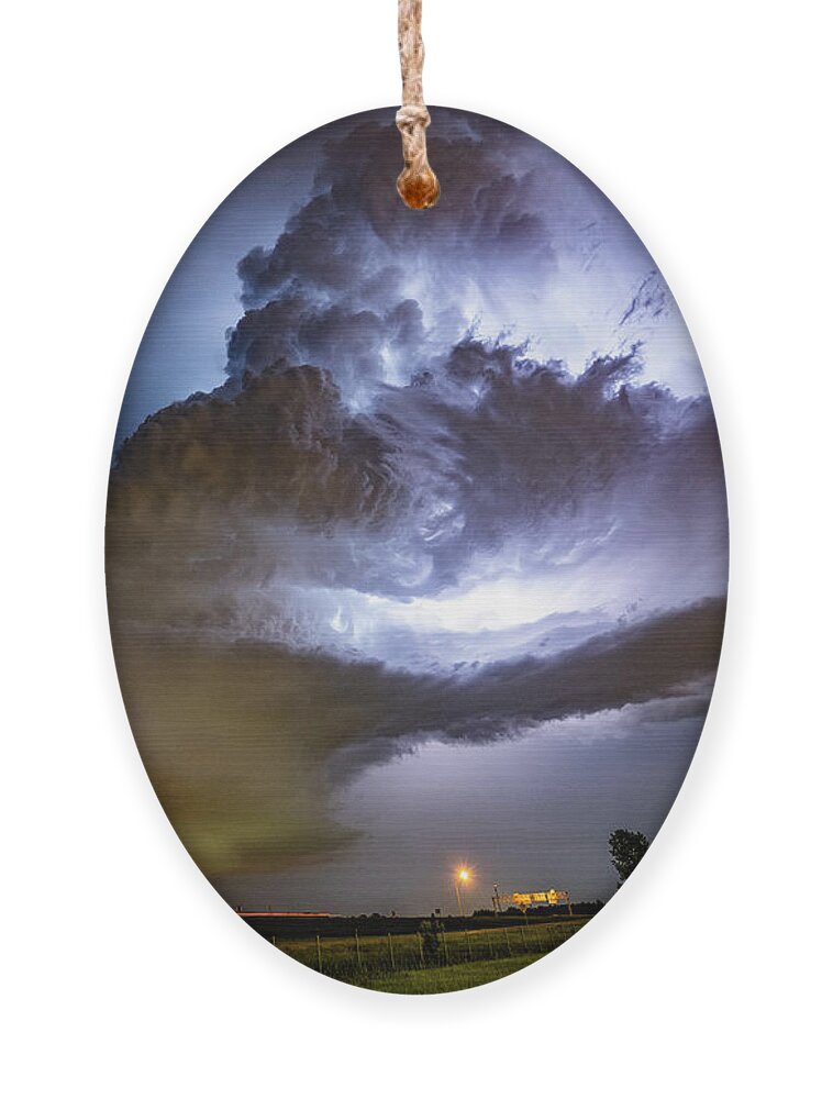 Storm Ornament featuring the photograph Midnight Spiral by Marcus Hustedde