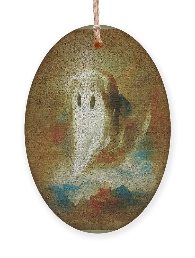 Spirit Ornament featuring the digital art Spirit Ghostly Impression Artwork by Delynn Addams