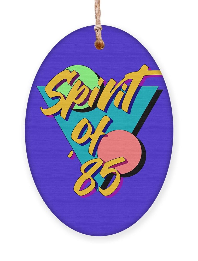 Memphis Ornament featuring the digital art Spirit of 85 New Memphis Graphic by Christopher Lotito