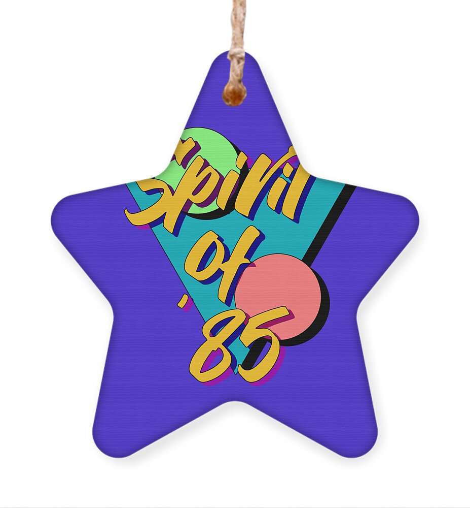 Memphis Ornament featuring the digital art Spirit of 85 New Memphis Graphic by Christopher Lotito