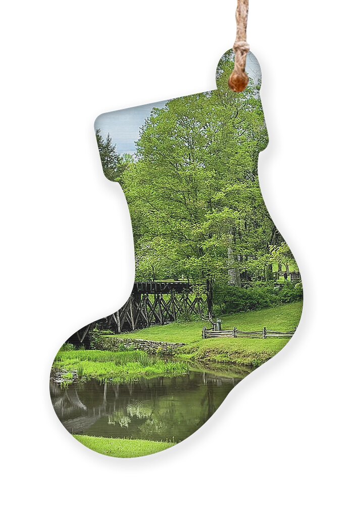 Mabry Mill Ornament featuring the photograph Spring at Mabry Mill by Chris Berrier