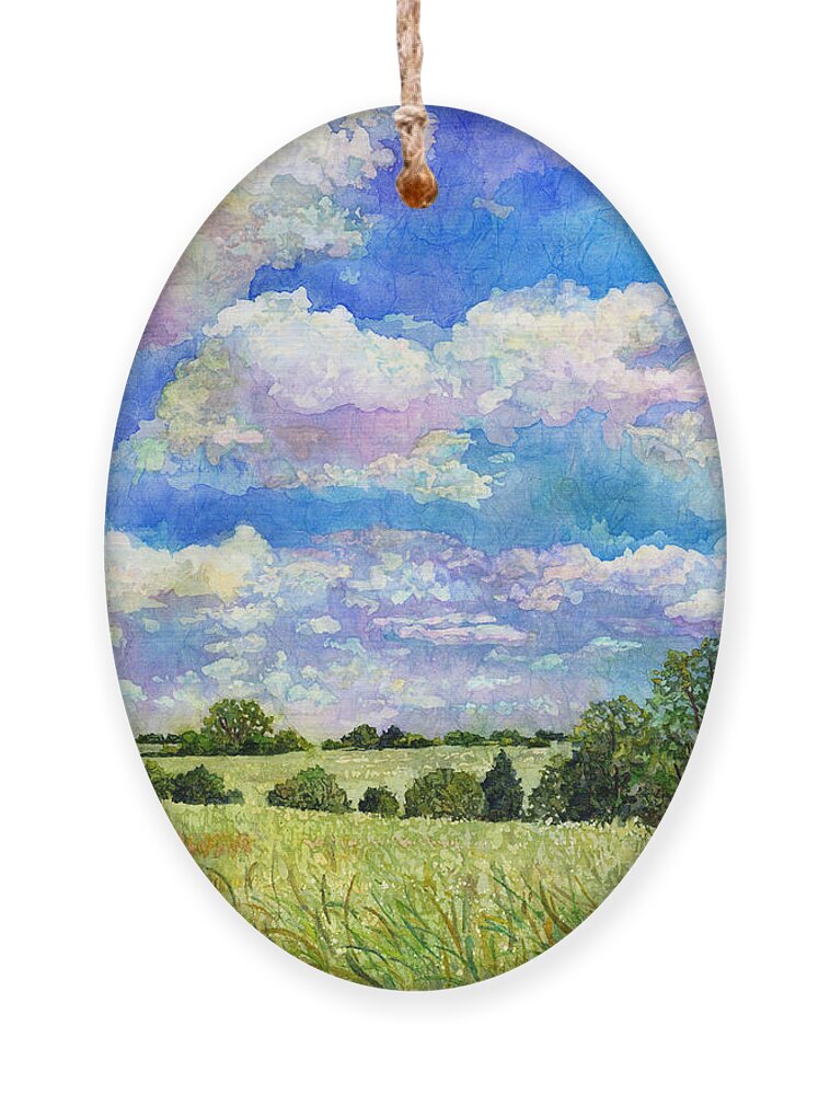 Clouds Ornament featuring the painting Spring Day by Hailey E Herrera