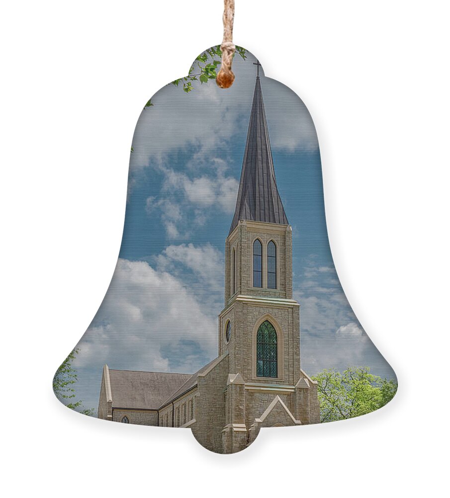 Tennessee Ornament featuring the photograph Springtime Chapel, Lee University by Marcy Wielfaert