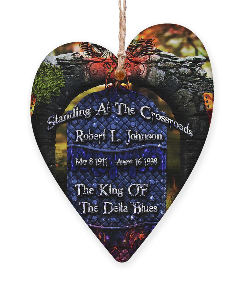 Cross Road Blues Ornament featuring the digital art Standing At The Crossroads by Michael Damiani