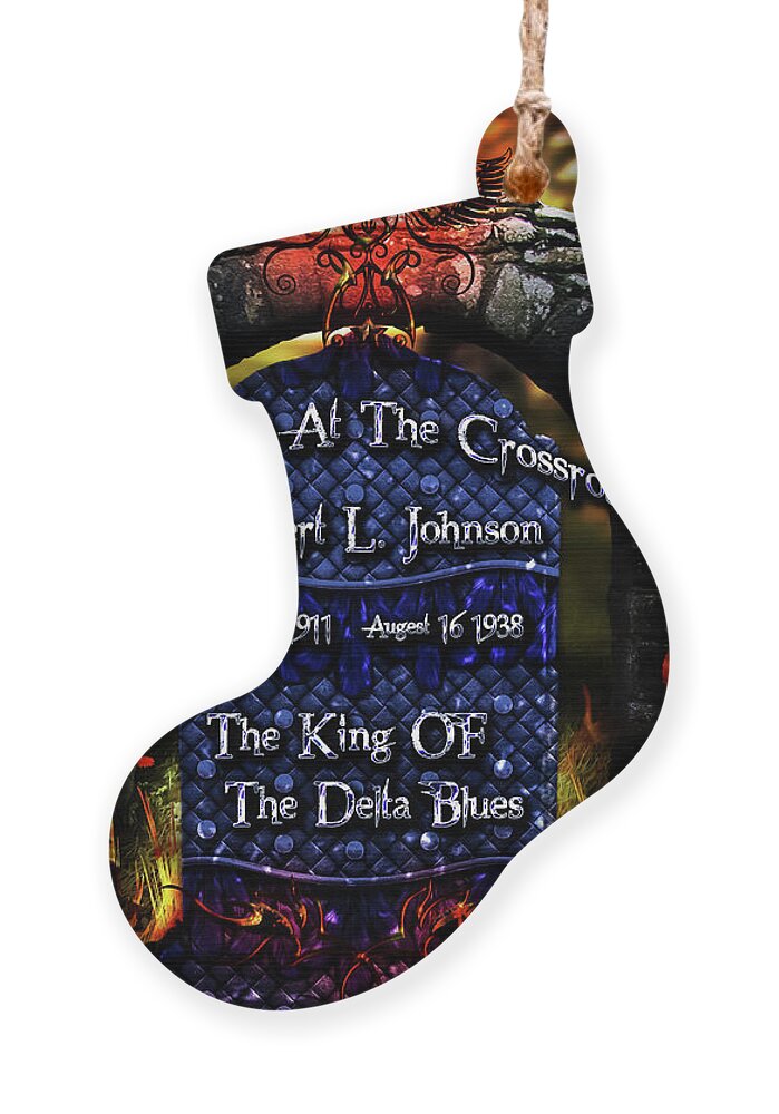 Cross Road Blues Ornament featuring the digital art Standing At The Crossroads by Michael Damiani