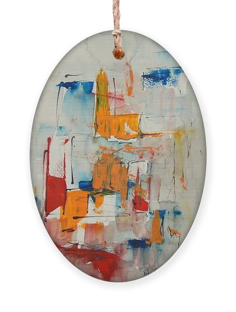  Ornament featuring the painting Stillness and Motion #1 by Dick Richards