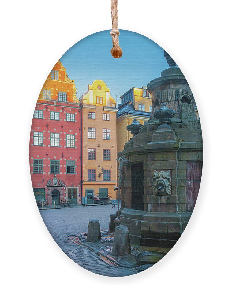 Europe Ornament featuring the photograph Stockholm Stortorget by Inge Johnsson