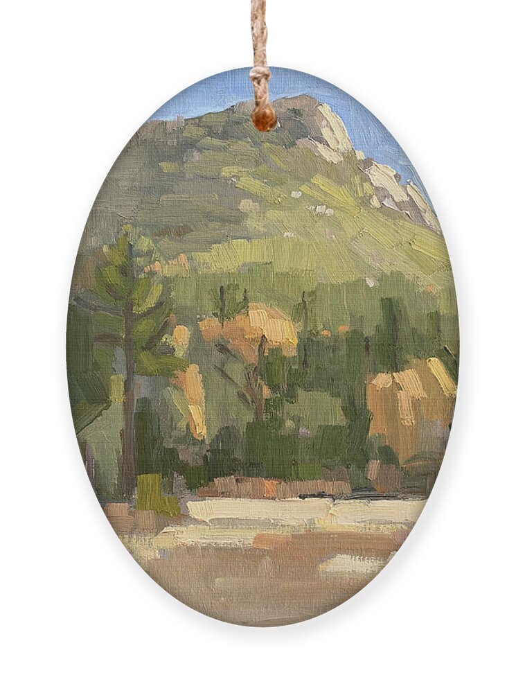 Stonewall Peak Ornament featuring the painting Stonewall Peak - Cuyamaca Rancho State Park, Julian, California by Paul Strahm