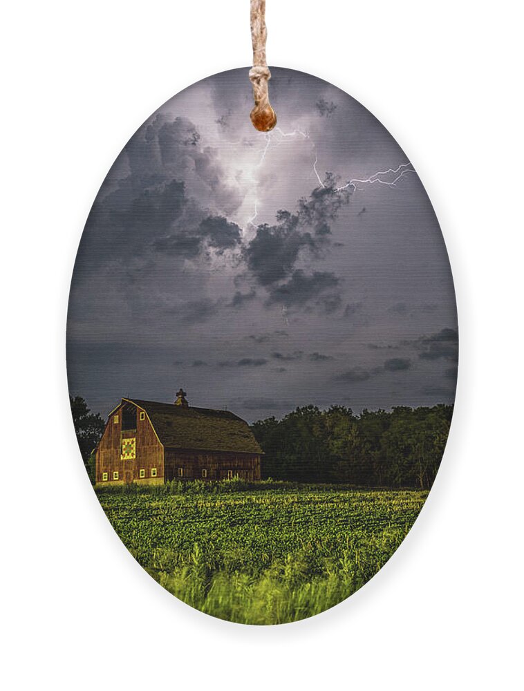 Barn Ornament featuring the photograph Stormy Barn by Marcus Hustedde