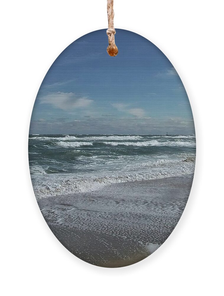 Salisbury Beach Ornament featuring the photograph Stormy Days by Eunice Miller