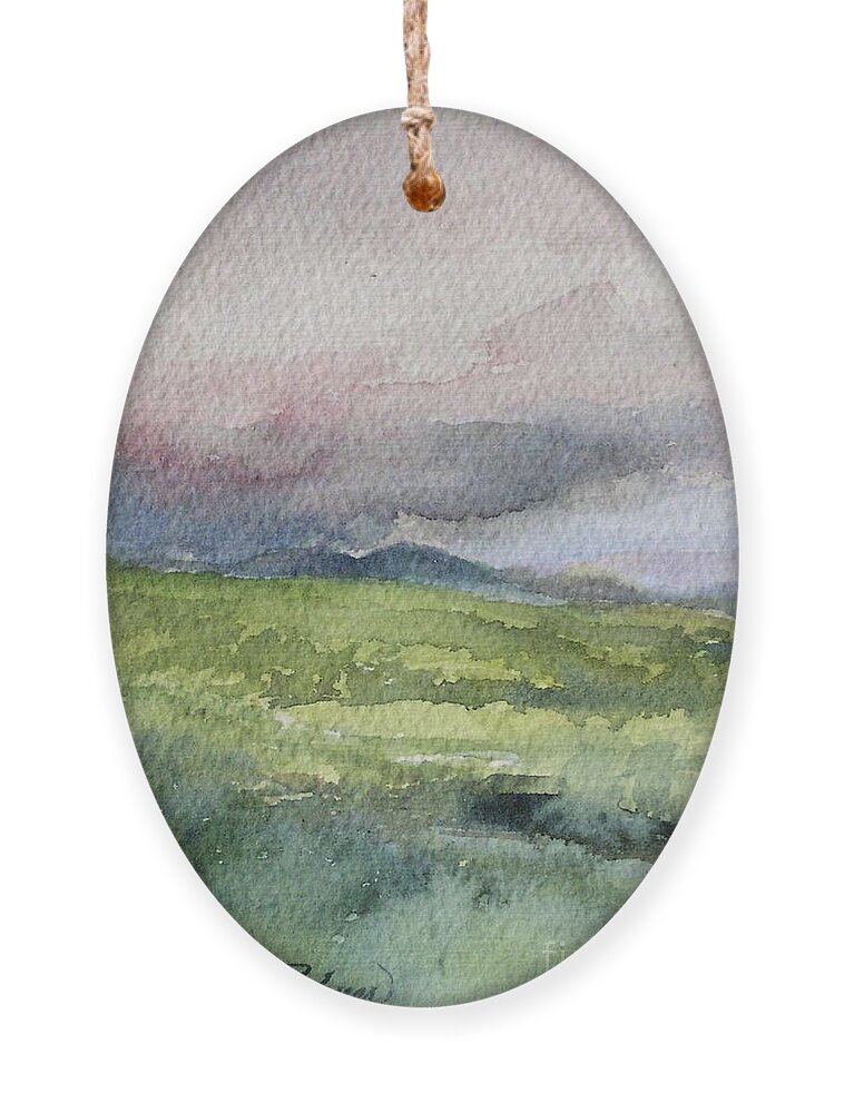Watercolor Ornament featuring the painting Stormy Skies by Laurie Rohner
