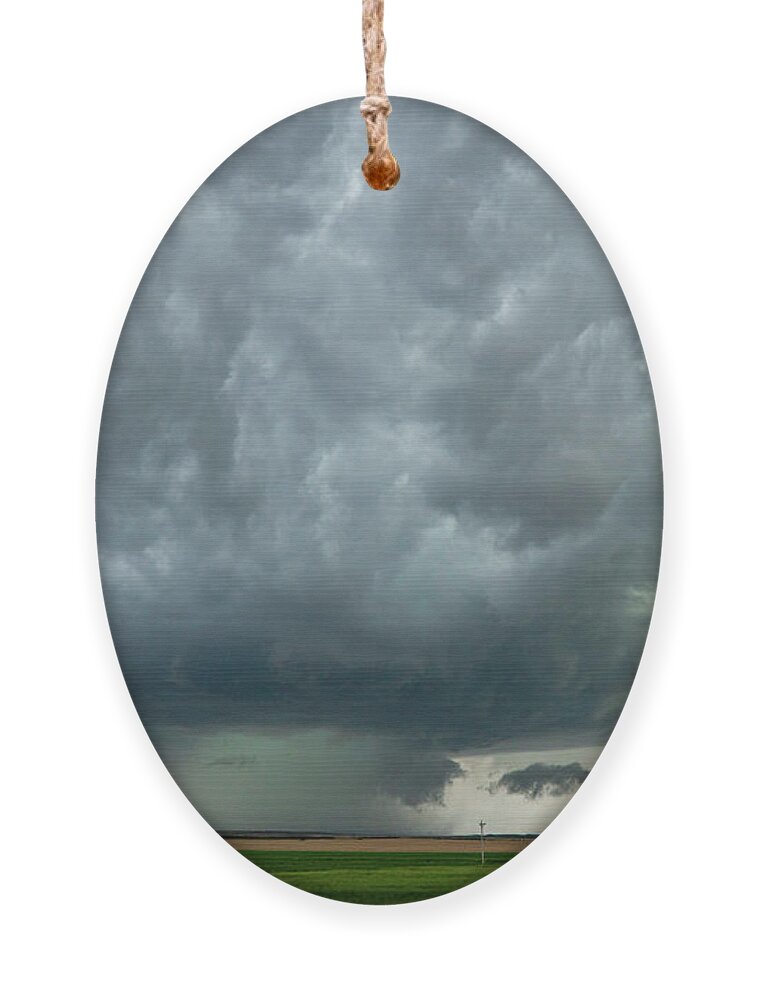 Storm Ornament featuring the photograph Stormy Supercell by Wesley Aston