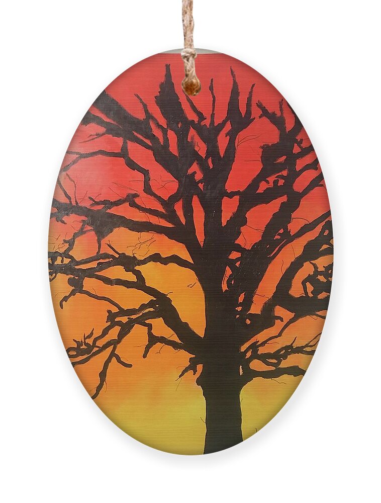  Ornament featuring the mixed media Strange Fruit by Angie ONeal