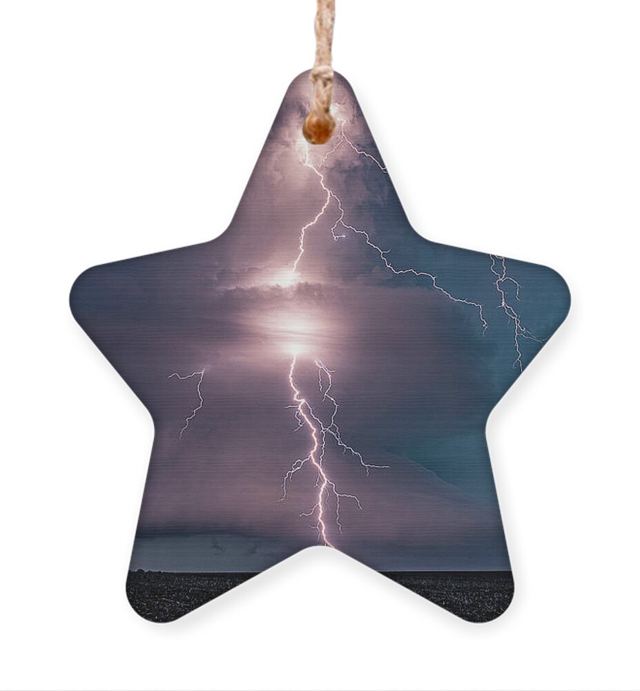 Lightning Ornament featuring the photograph Striker by Marcus Hustedde