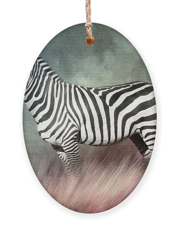 Horse Ornament featuring the mixed media Stripes by Ed Taylor