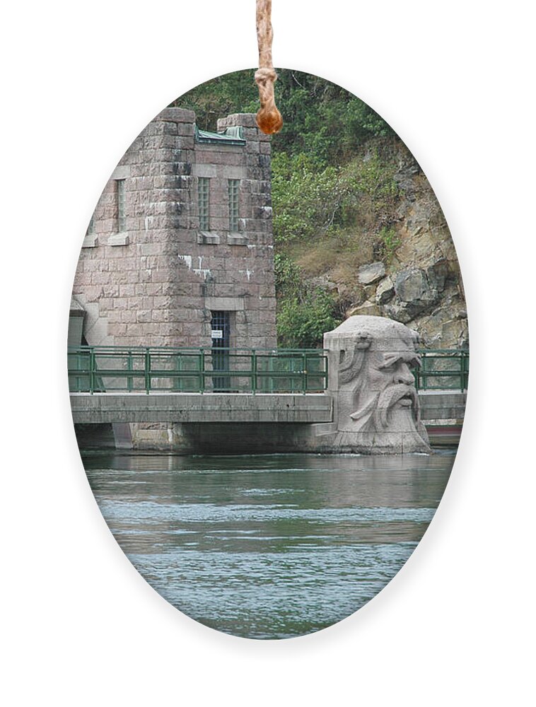 Engineering Ornament featuring the photograph Stromkarlen--Water Sprite in Trollhattan Sweden by Mary Lee Dereske