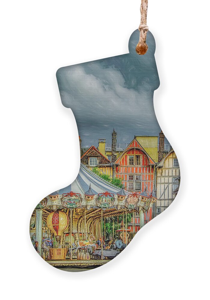 Troyes Ornament featuring the photograph Summer in Troyes, France by Marcy Wielfaert