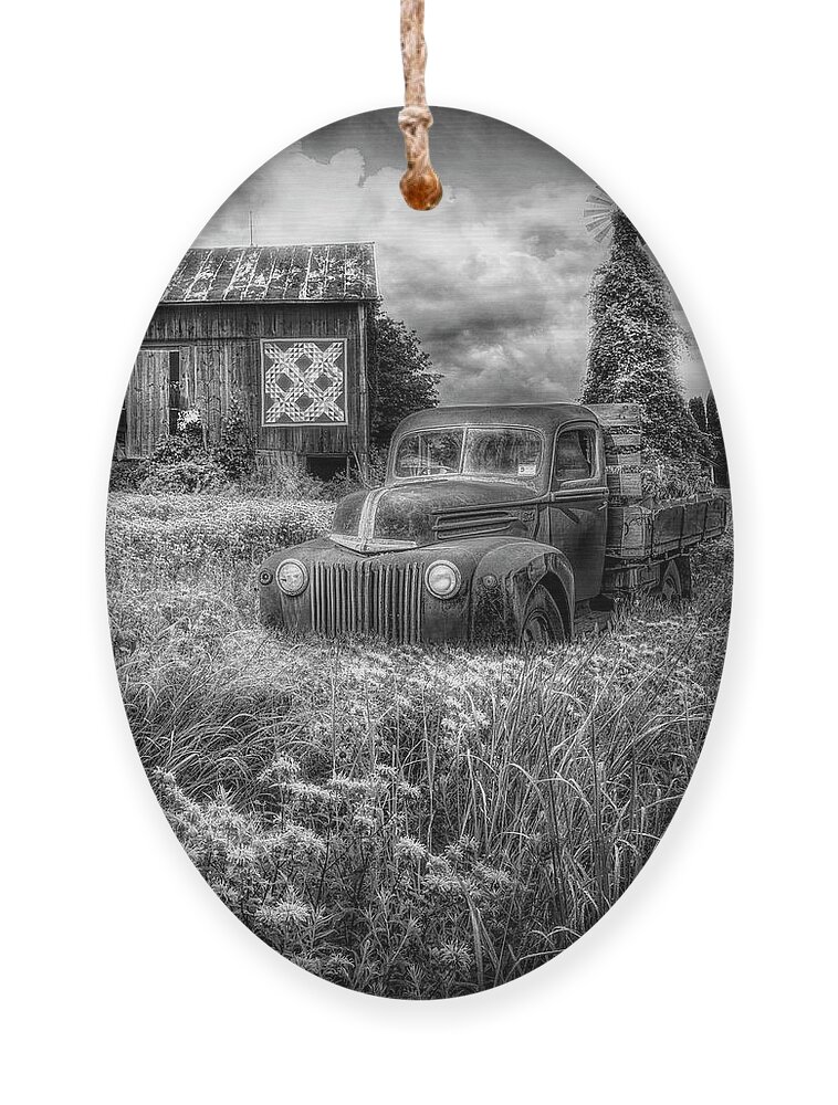 1941 Ornament featuring the photograph Summerfields Black and White II by Debra and Dave Vanderlaan