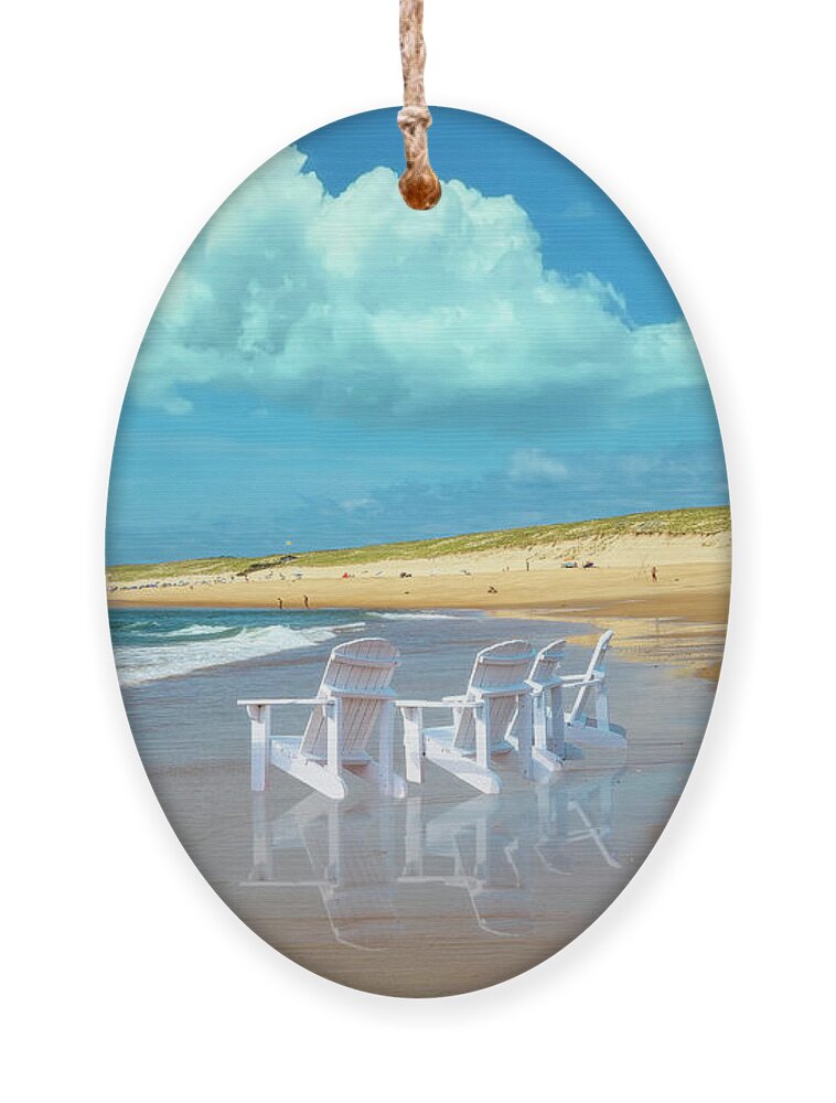 Beach Ornament featuring the photograph Summertime Beach by Debra and Dave Vanderlaan