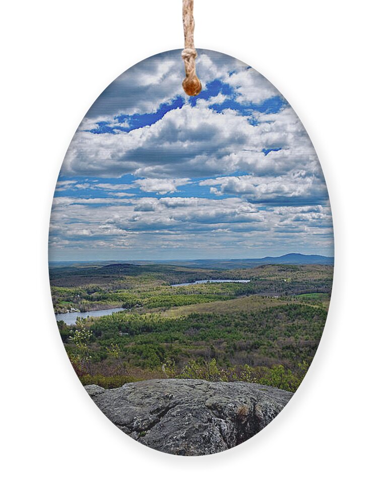 Nature Ornament featuring the photograph Summit views toward Mount Wachusett by Monika Salvan