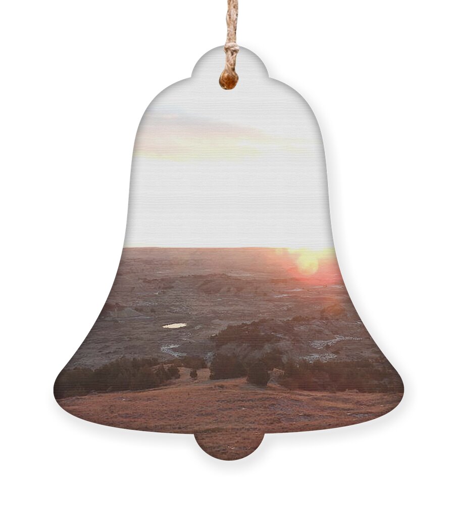 Sun Rise Ornament featuring the photograph Sun Rise from Buck Hill 3 by Amanda R Wright