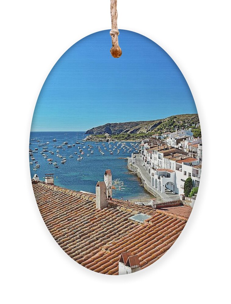 Sunday Ornament featuring the photograph Sunday morning in Cadaques by Monika Salvan