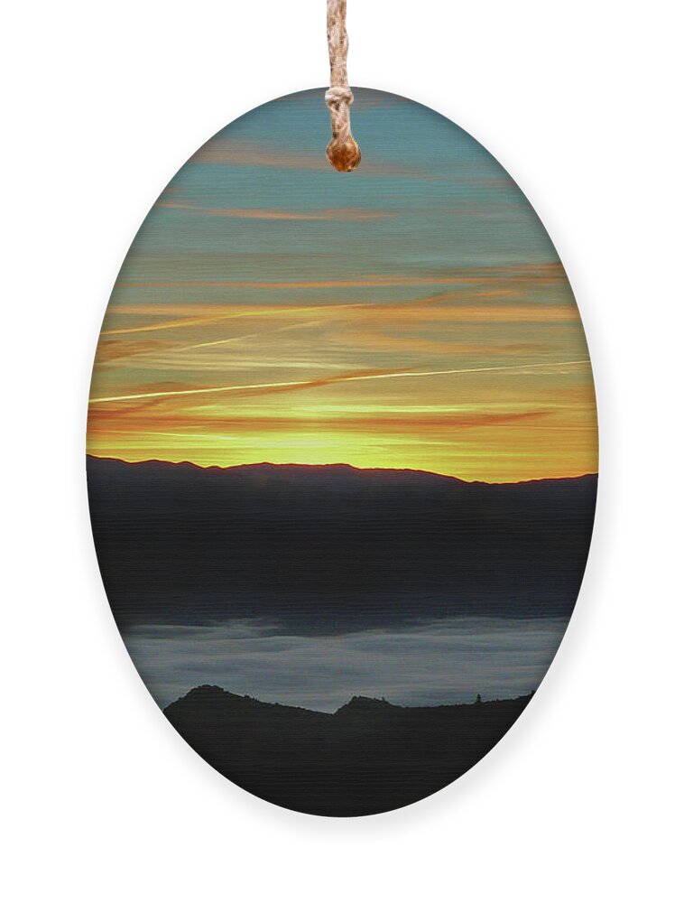 Skyscapes Ornament featuring the photograph Sunrise and Clouds by Beverly Read