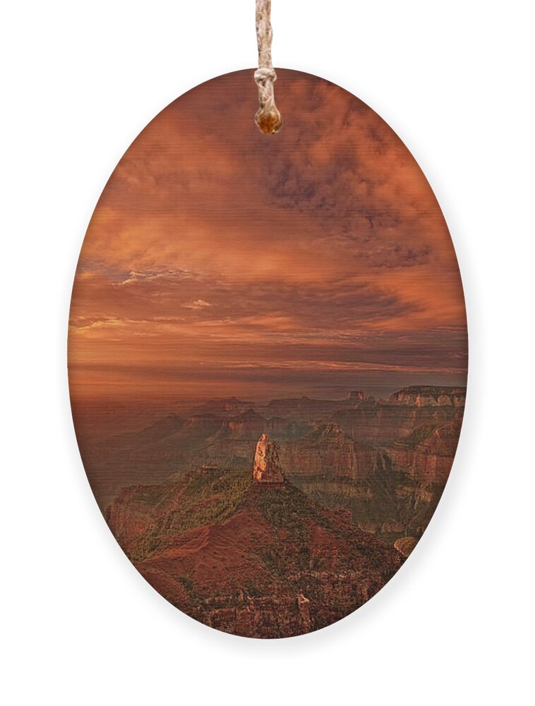 Dave Welling Ornament featuring the photograph Sunrise Clouds North Rim Grand Canyon National Park Arizona by Dave Welling